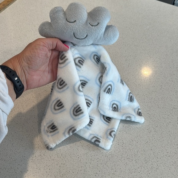 HB Hudson Gray Storm Cloud Baby Security Blanket Lovey 13" Plush Clouds Rainbows - Picture 3 of 7